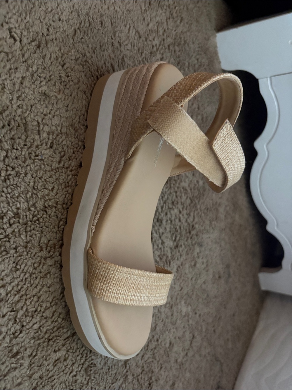 Amazon Women's Tan Platform Slingback Sandals